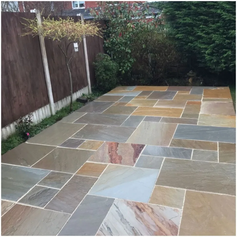 Indian Sandstone Patio installation St Helens